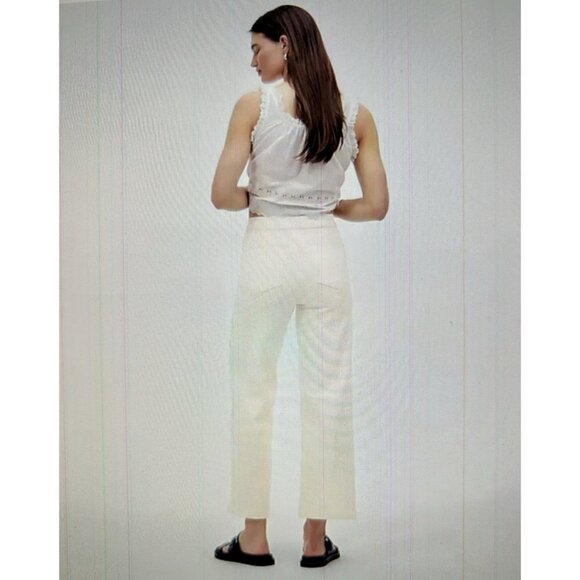 Madewell The Emmett Wide-Leg Crop Jean: Welt Pocket Vintage Canvas Size 29T - Picture 2 of 14